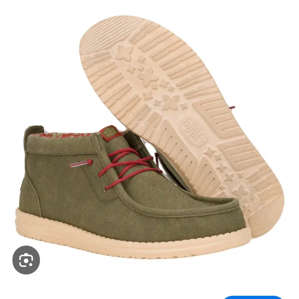 HEYDUDE Wally Mid Men's Sneaker Boot - Olive booties - Picture 4 of 8